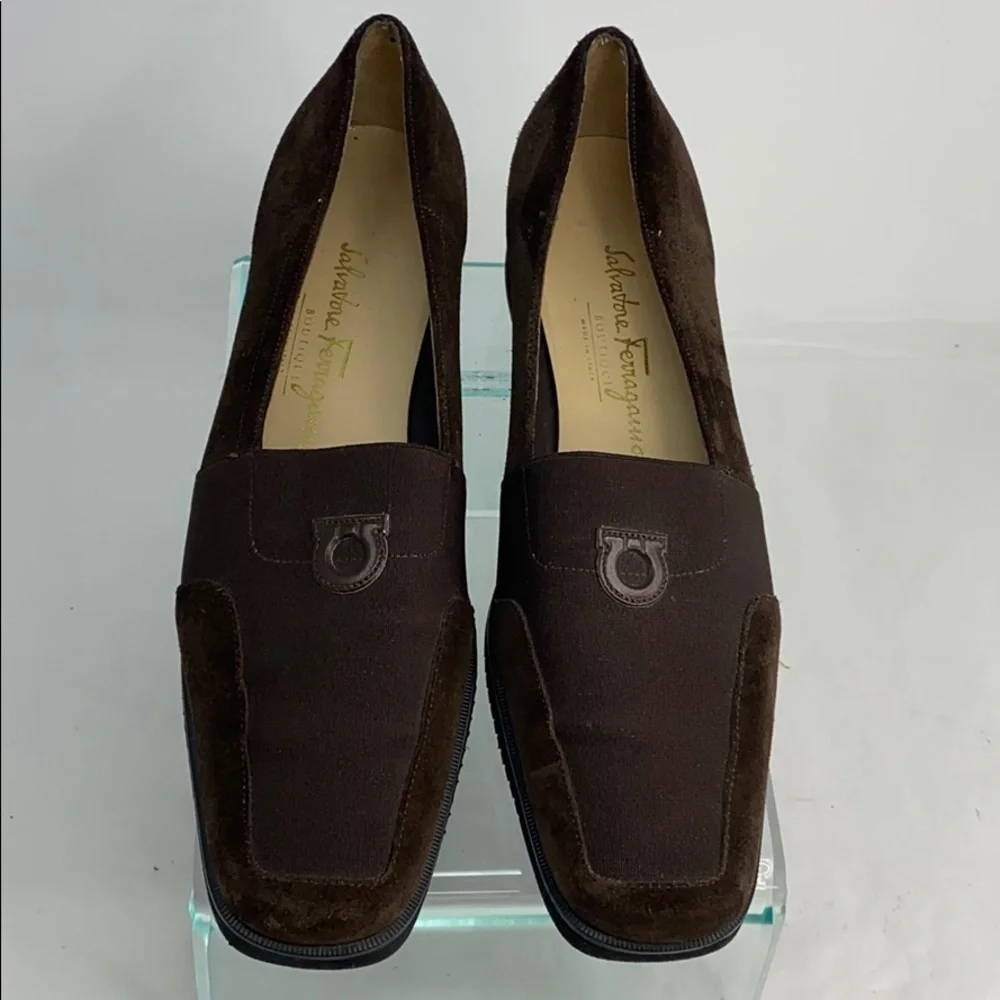 Salvatore Ferragamo Sz 10AAA Brown Suede Loafers